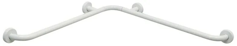 Maniglione di sicurezza ad angolo in acciaio 75x75 cm bianco