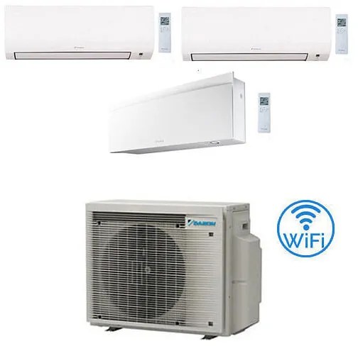 Daikin - Climatizzatore garanzia italia Comfora + Emura wifi incluso Trial Split Inverter 9000 + 9000 + 12000 btu con u.e. 3MXM52A9 Classe a+++/a+++