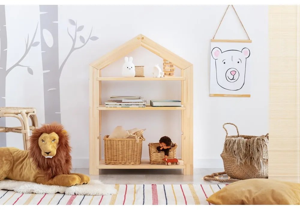 Scaffale per bambini in legno di pino Stela, 40 x 60 cm - Adeko