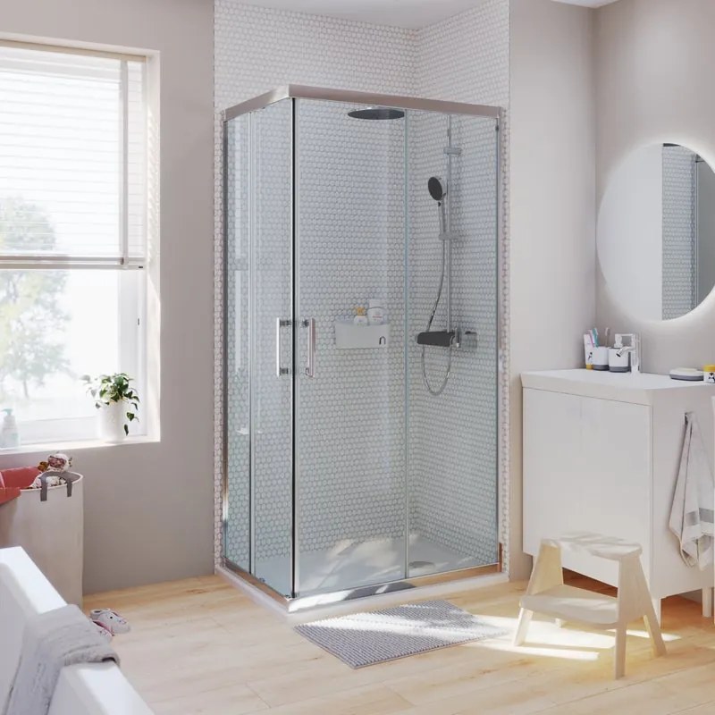 Kit vetro per doccia ad apertura scorrevole Easy L 70 x 90 x H 190cm, Sp. 6 mm trasparente