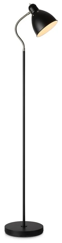 Lampada da terra nera con paralume in metallo (altezza totale 145 cm) Nitta – Markslöjd
