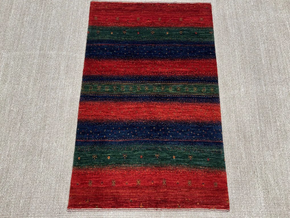 Loribaft Tappeto 80x130 Verde (Iran) Annodato A Mano