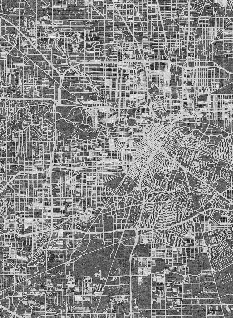 Coordonne Carta da parati panoramica Urban Map - Black