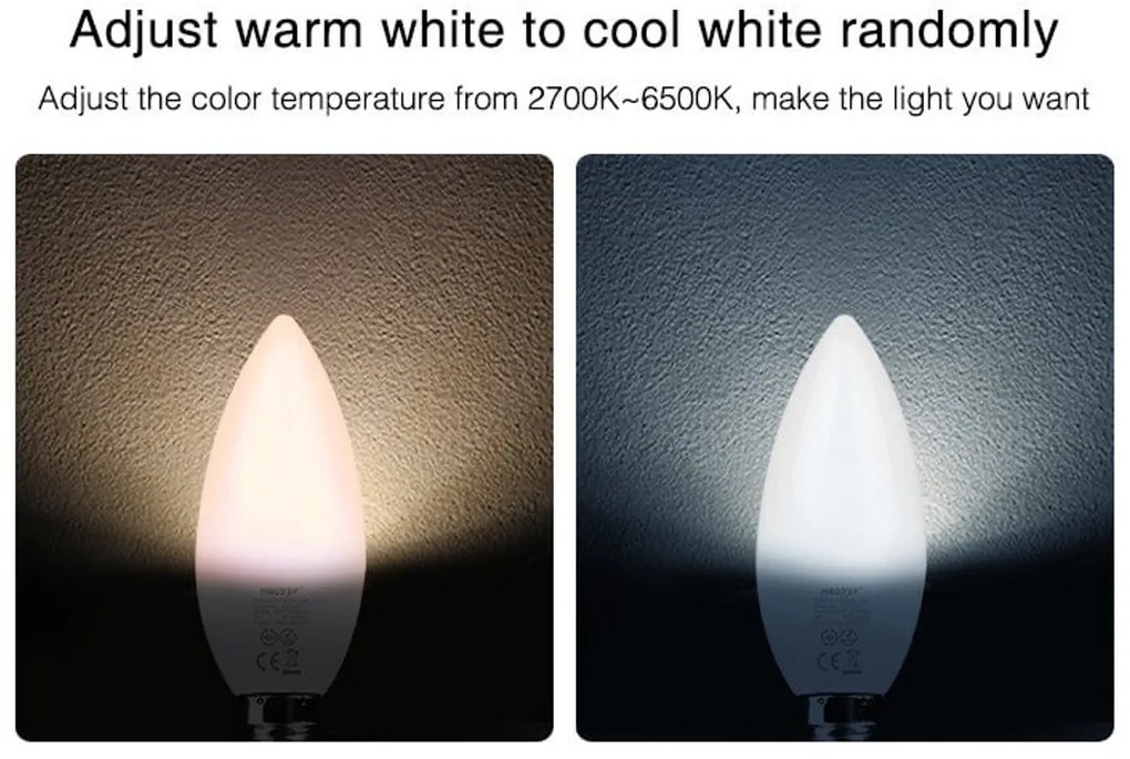 Lampadina LED E14 4W RGB+CCT Dimmerabile Colore RGB+CCT