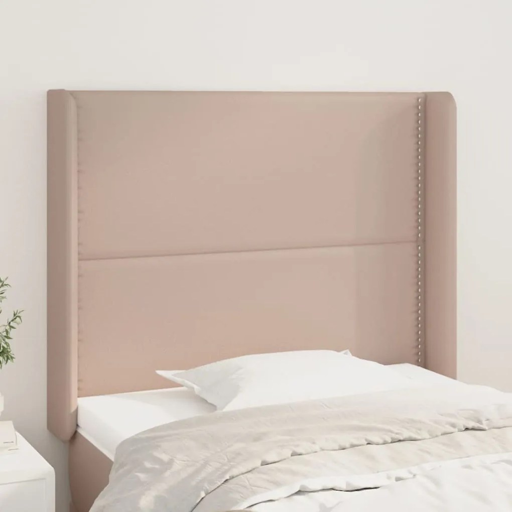 Testiera Ad Orecchio Cappuccino 93x16x118/128 Cm İn Similpelle /