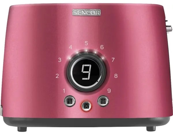 Sencor - Tostapane con due fessure e funzione di riscaldamento 1000W/230V rosa
