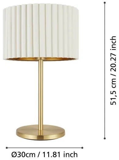 Eglo 39766 - Lampada da tavolo TAMARESCO 1xE27/40W/230V bianca