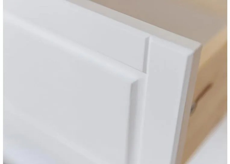 Vetrina legno massello pino due ante bianca naturale shabby
