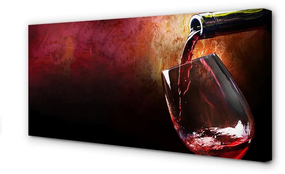 Quadro su tela Vino rosso 100x50 cm