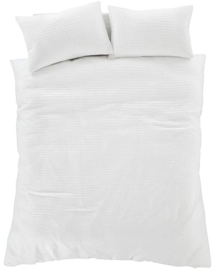 Biancheria da letto bianca per letto matrimoniale 200x200 cm Muscat Waffle – Pineapple Elephant