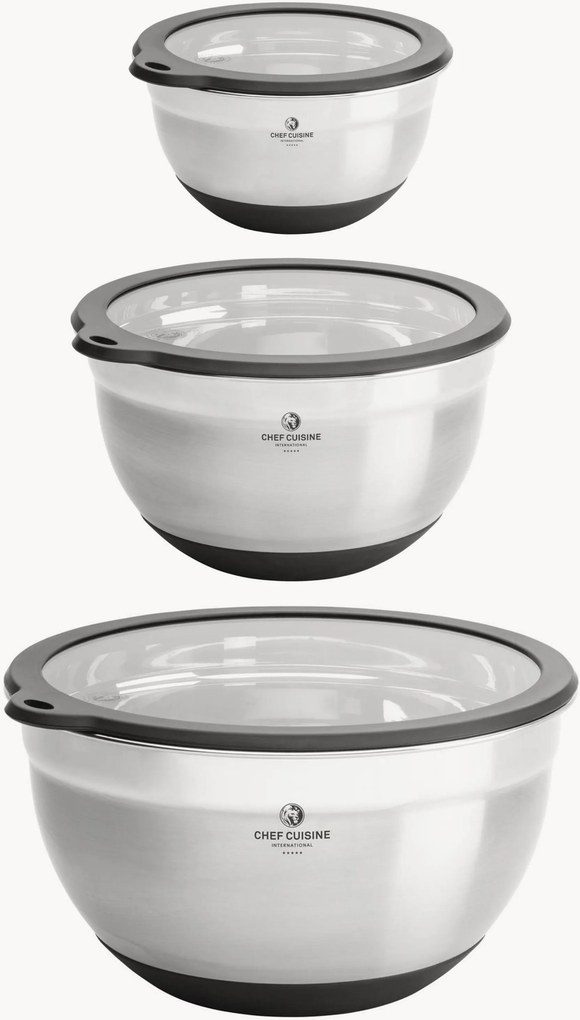 Set di 3 ciotole con coperchio Viktoria