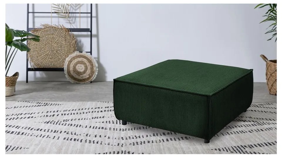 Pouf in velluto a coste verde Nihad modular - Bobochic Paris