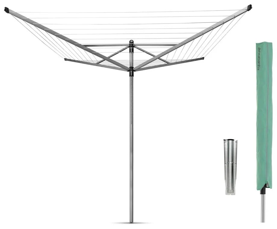 Stendino da giardino argentato 60 m Lift-O-Matic – Brabantia