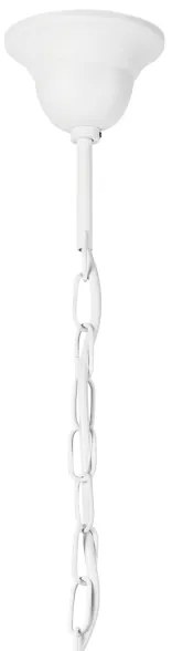 Lampadario a sospensione con catena DONATO 5xE14/40W/230V bianco