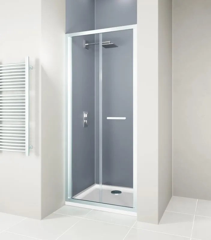 Porta doccia pieghevole Verve, L 71-76 cm x H 190 cm x SP 6 mm, profilo cromo