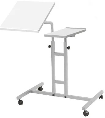 Tavolo regolabile GLEN 87x67 cm bianco