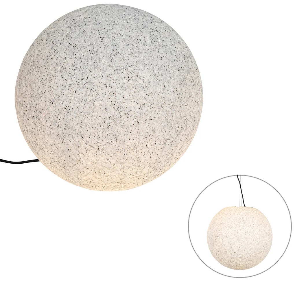 Lampada da esterno moderna grigia 45 cm IP65 - Nura