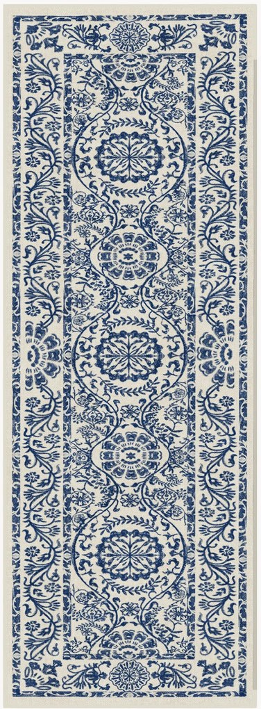 Passatoia lavabile blu scuro a pelo corto Delphina