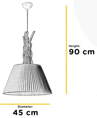 ONLI - Lampadario a sospensione con filo WOODY 1xE27/22W/230V