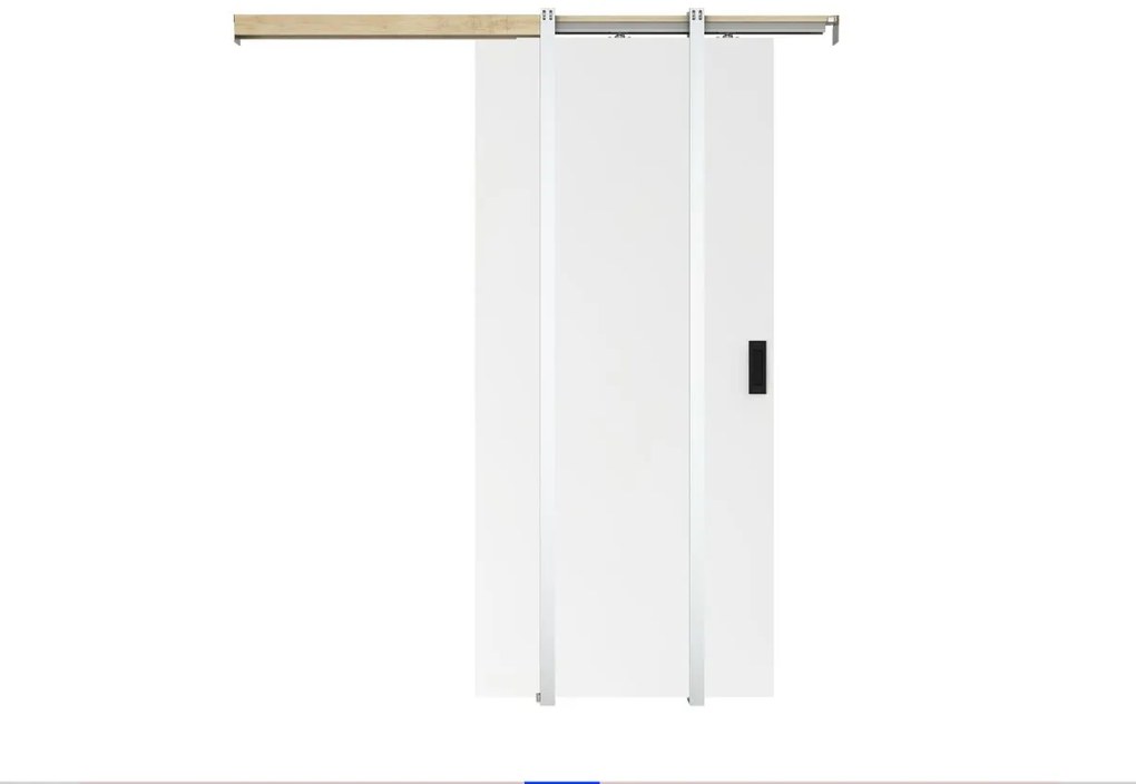 Porta scorrevole con sistema a incasso H205 x L93 cm MDF + PVC Bianco  - VARIN II