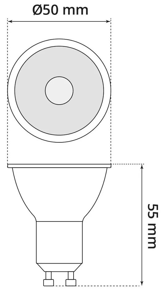 Faretto Spot GU10 6W Angolo 36° Colore Bianco Freddo 6.000K