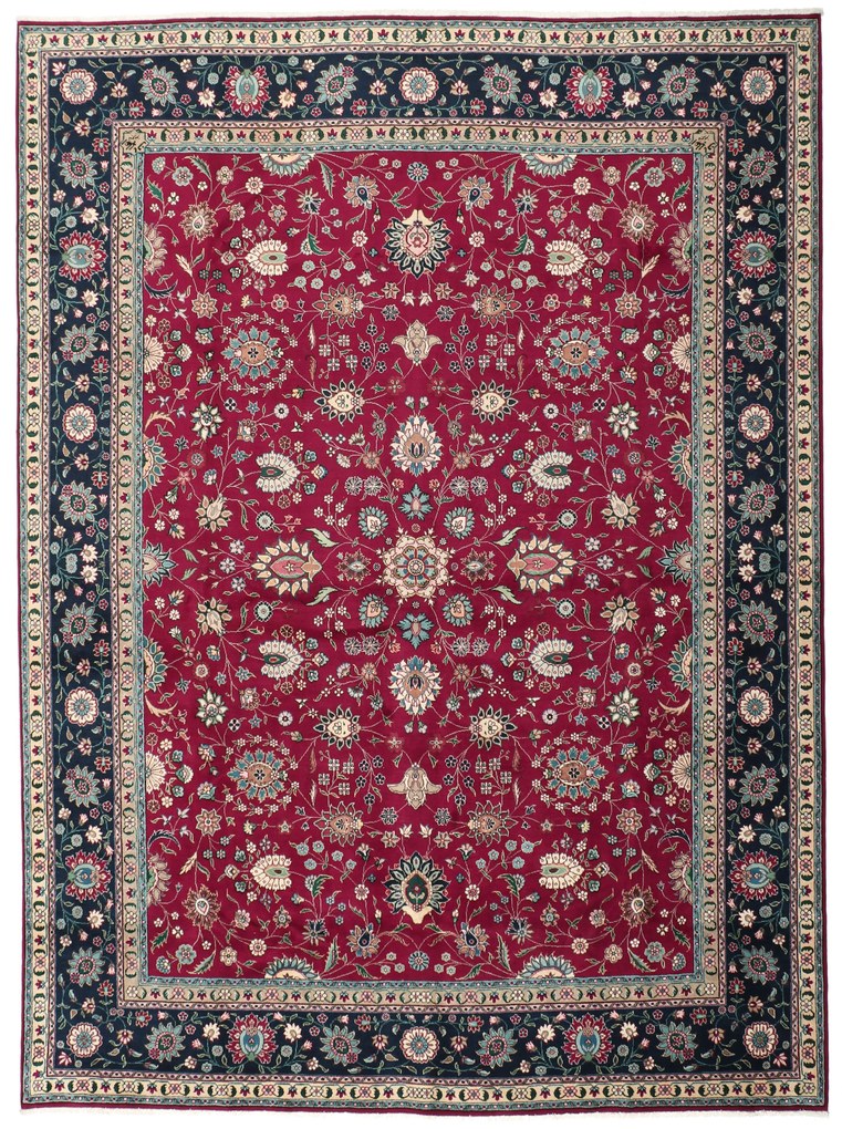 Tabriz Tappeto 390x300 (Iran) Annodato A Mano