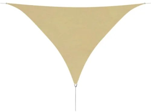 Parasole a Vela Oxford Triangolare 5x5x5 m Beige