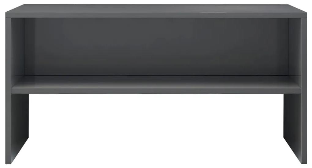 Mobile tv grigio lucido 80x40x40 cm in truciolato