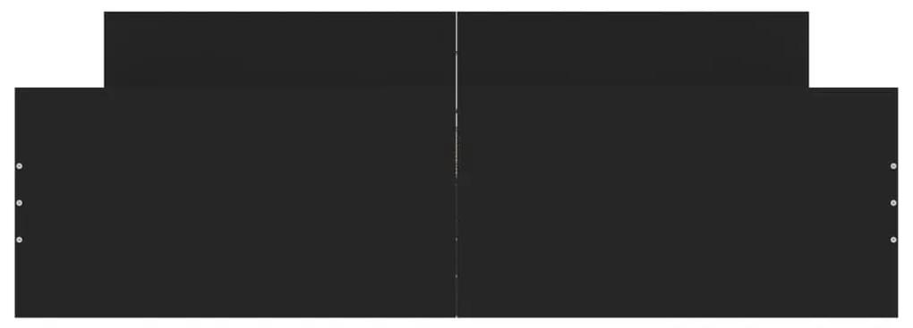 Giroletto con testiera e pediera nero 140x200 cm