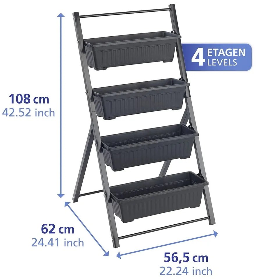 Supporto per fiori in metallo (altezza totale 108 cm) Vertical – Maximex