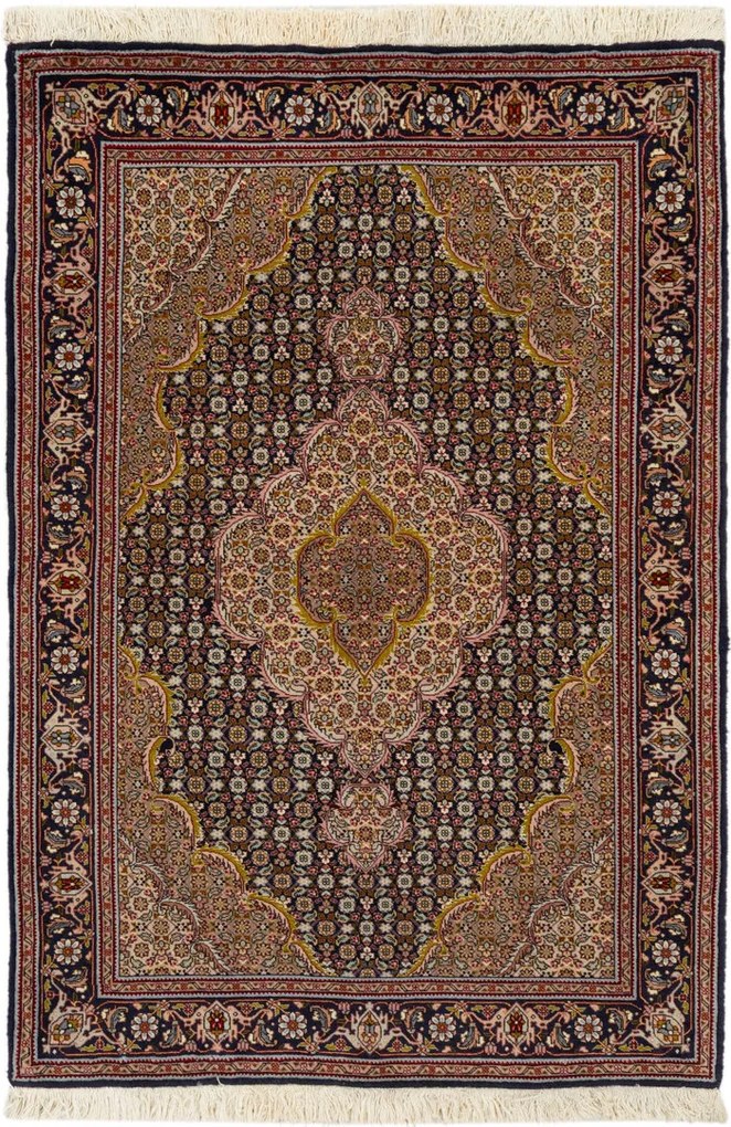 Tabriz Tappeto 150x100 (Iran) Annodato A Mano