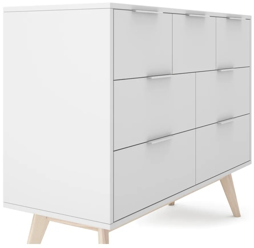 Cassettiera bassa bianca 120x83 cm Campus - Marckeric