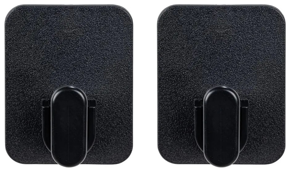 Set di ganci senza foratura neri in plastica 2 pz Parma – Allstar