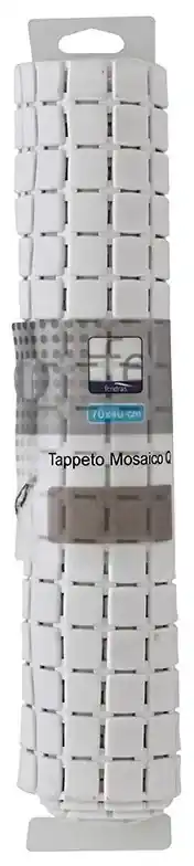 Tappeto doccia antiscivolo angolare in PVC grigio 54x54 cm