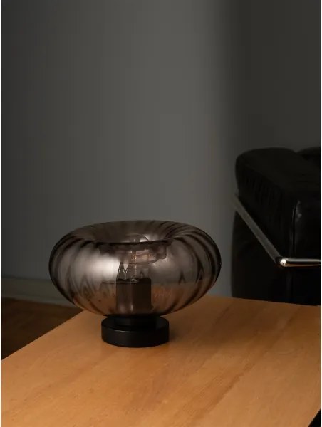 Osram - Lampada da tavolo DECOR SMOKE 1xE27/12W/230V nera/grigio fumé