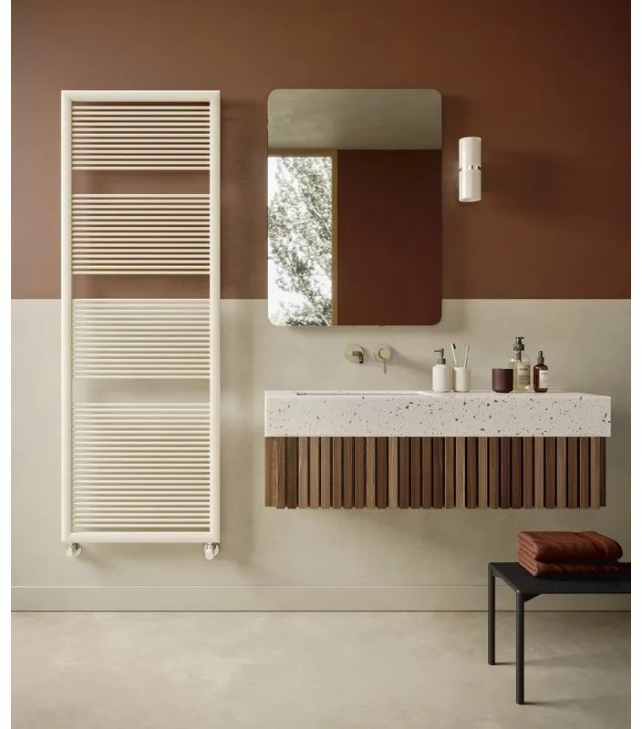 Scaldasalviette ad acqua calda IRSAP LIKE bianco opaco interasse 406 mm, L 48.2 x H 130 cm