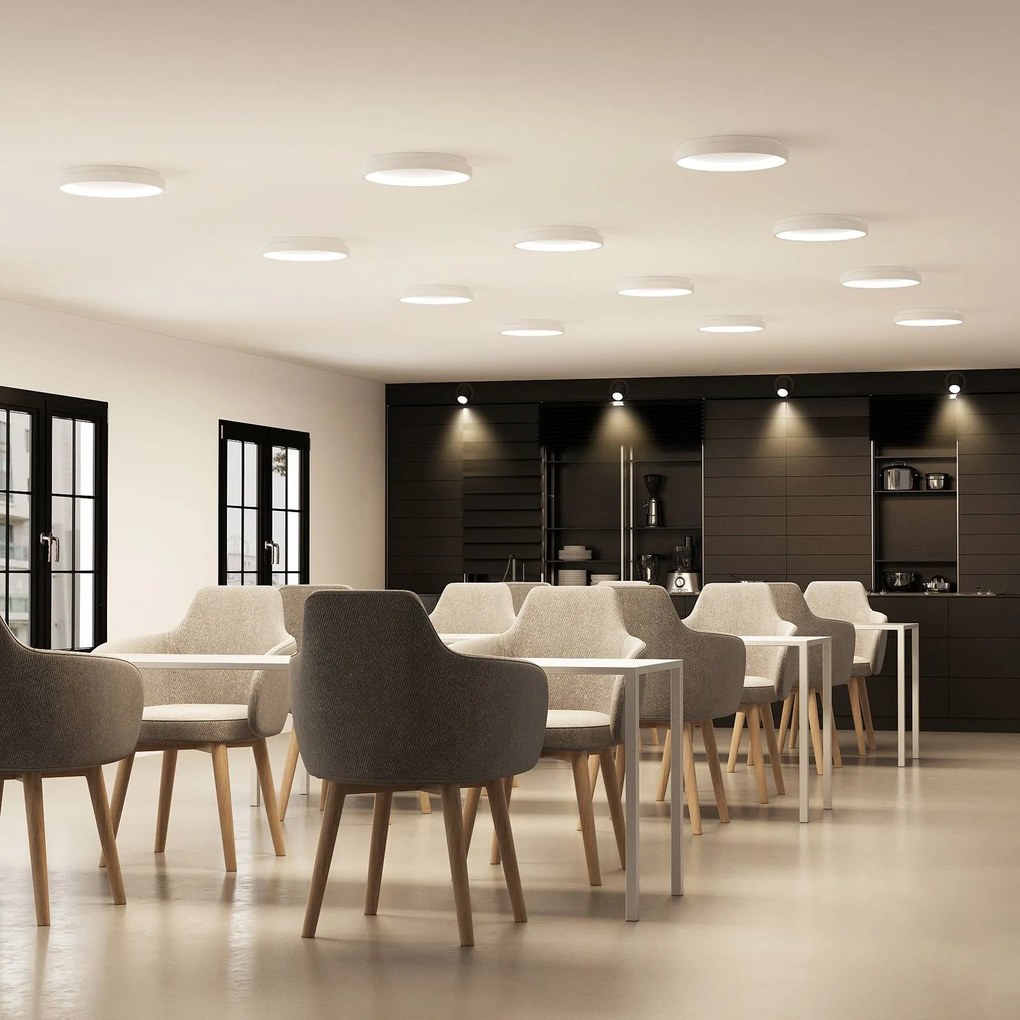 Plafoniera a LED Vivy Arcchio, dimmerabile, Bianco / Opale, Cucina, Metallo, Moderno, Plafoniera LED