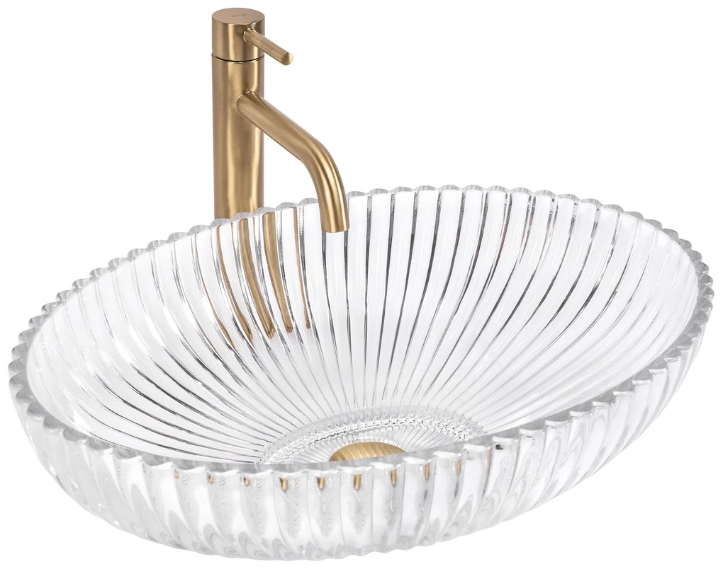 Lavabo da appoggio Rea Nicole Transparent