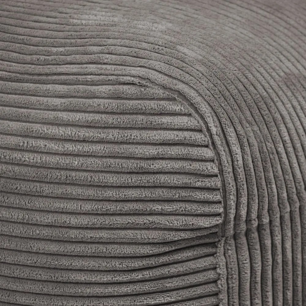 Puof a sacco nero con rivestimento in velluto a coste Plus 50 Lounge – SLOWDOWN