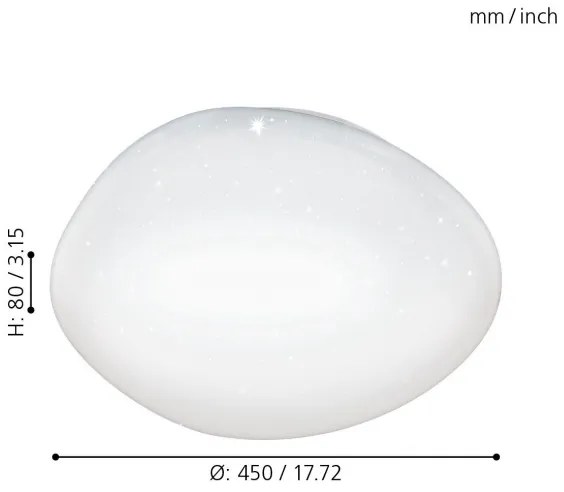 Eglo 98227 - Plafoniera LED dimmerabile SILERAS-A LED/24W/230V Ø45 cm + telecomando