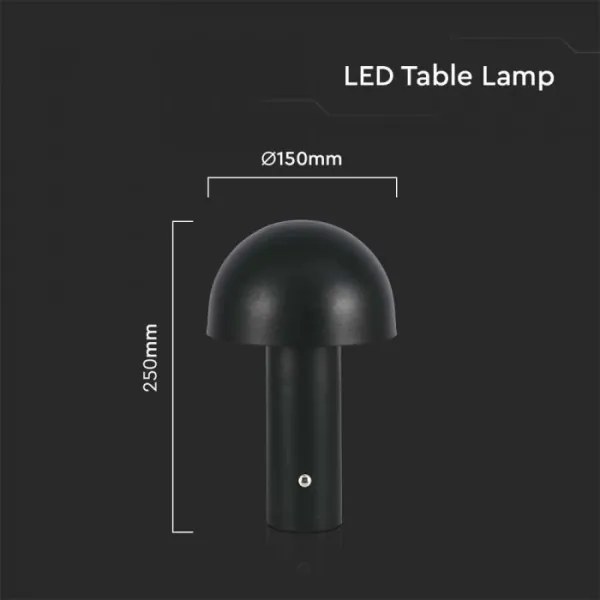 LED Lampada da tavolo ricaricabile dimmerabile LED/1W/5V 3000-6000K 1800 mAh nero