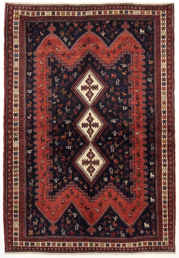 Afshar Tappeto persiano 150x220 (Iran) Annodato A Mano