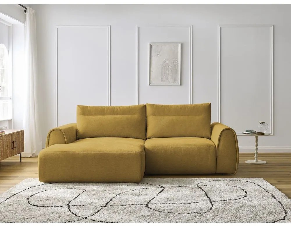Divano angolare in giallo ocra Aden – Bobochic Paris