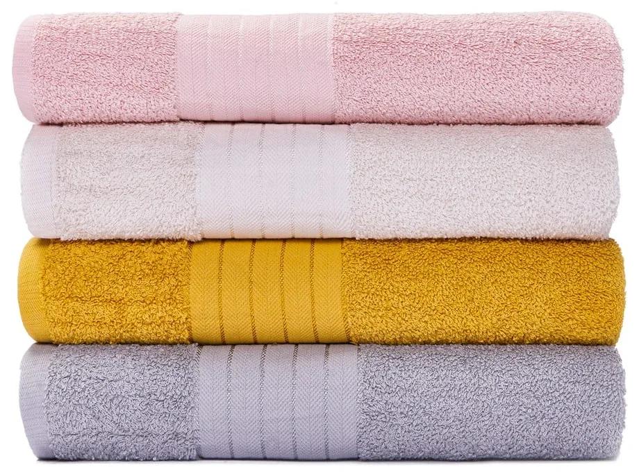 Set di 4 asciugamani da bagno in cotone, 70 x 140 cm Milano - Bonami Selection