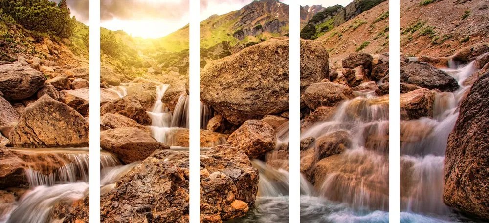 Quadri 5 pezzi – Cascate alpine