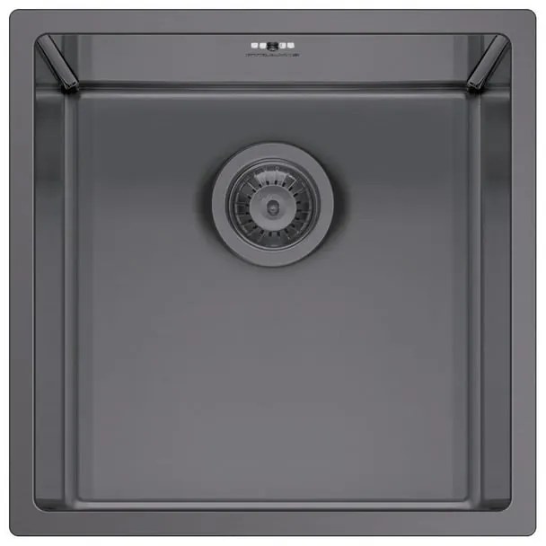 Lavello sottotop 1 vasca in inox grigio PYRAMIS Astris L 40 x L 40 cm