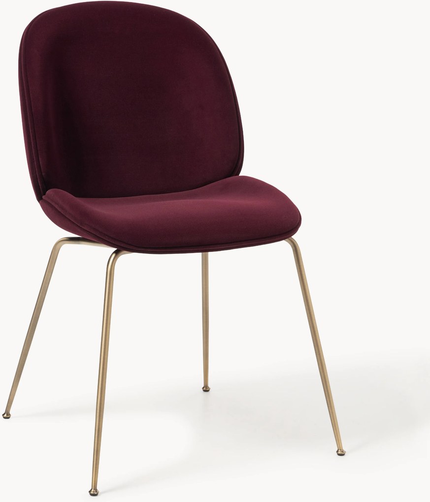 WESTWING x GUBI, Sedia da pranzo imbottita in velluto Beetle by Delia Lachance