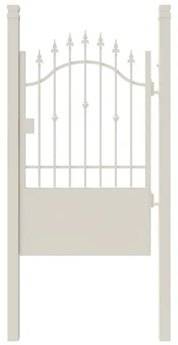 Cancello elettrico Civetta in ferro, apertura a destra, L 104.5, H 150-165 cm, di colore bianco