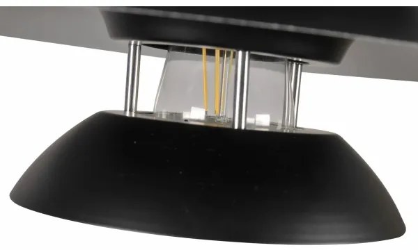 Lampadario a sospensione con filo BERIT 1xE27/20W/230V nero