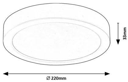 Rabalux 71194 - Plafoniera LED SHAUN LED/24W/230V diametro 22 cm bianco